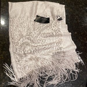 Silver knit shawl